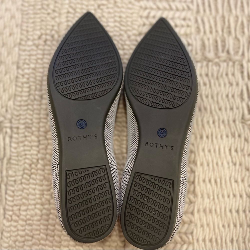 Rothy's Piped Point Grey Gray The Point Flat Rare… - image 4